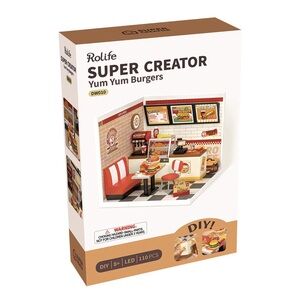 Rolife Super Creator Yum Yum Burgers DIY Miniature Kit
